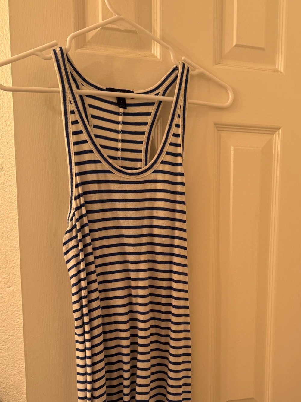 J crew Striped Scoop Neck Tank Dress - White & Blue